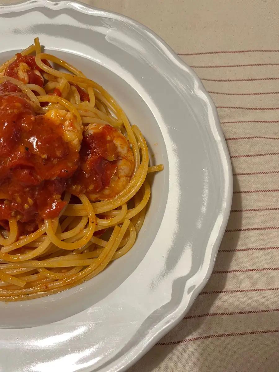 Ricetta Spaghetti con Gamberoni di francescacavedon