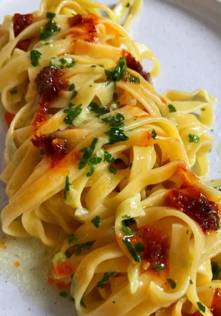 Ricetta Tagliatelle aglio olio e anduja di cucina_con_cristina