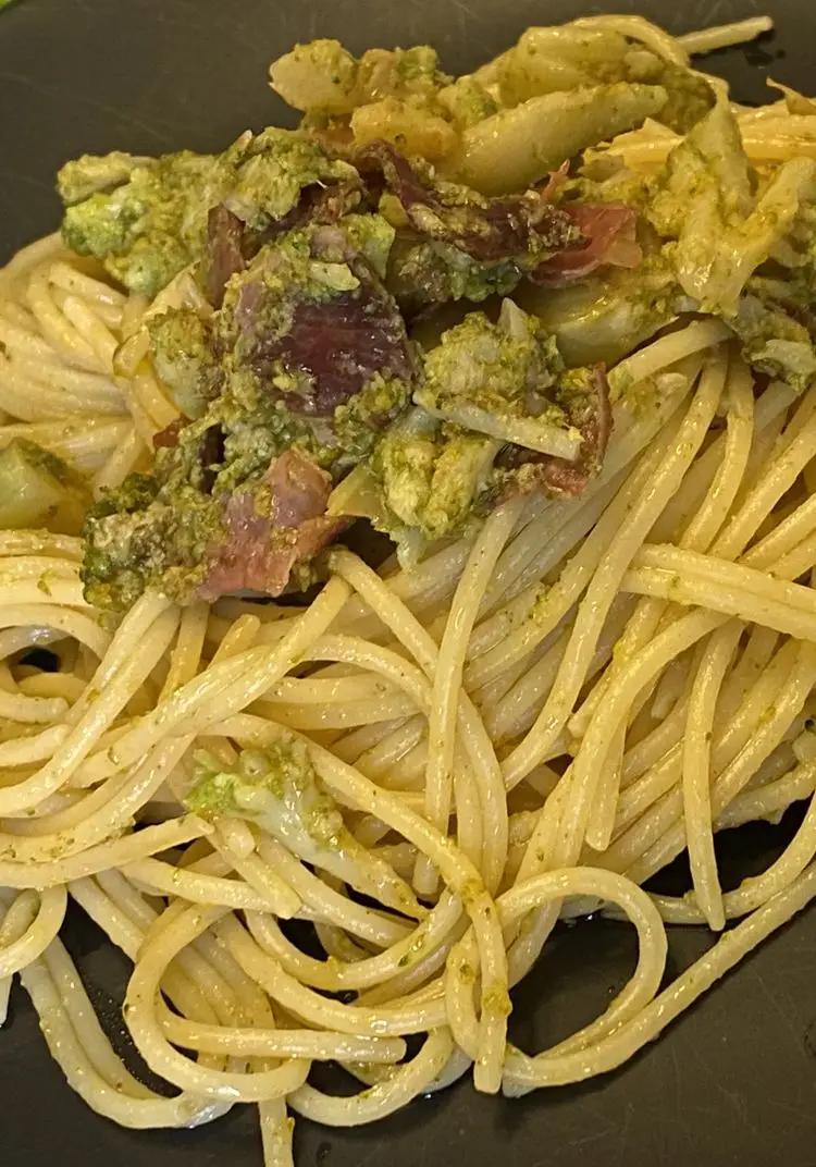 Ricetta Spaghetti broccoli e speck di silviaskitchen2
