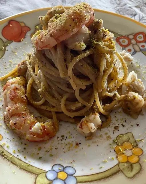 Ricetta Spaghetti gamberi, pistacchi e mozzarella affumicata! di marco.cauli