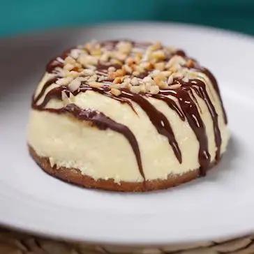 Immagine del passaggio 3 della ricetta Cheesecake cotta al cioccolato e nocciole