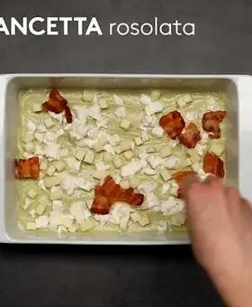 Immagine del passaggio 6 della ricetta Lasagna al pistacchio con pancetta e provola
